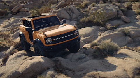 Ford Bronco rock climb